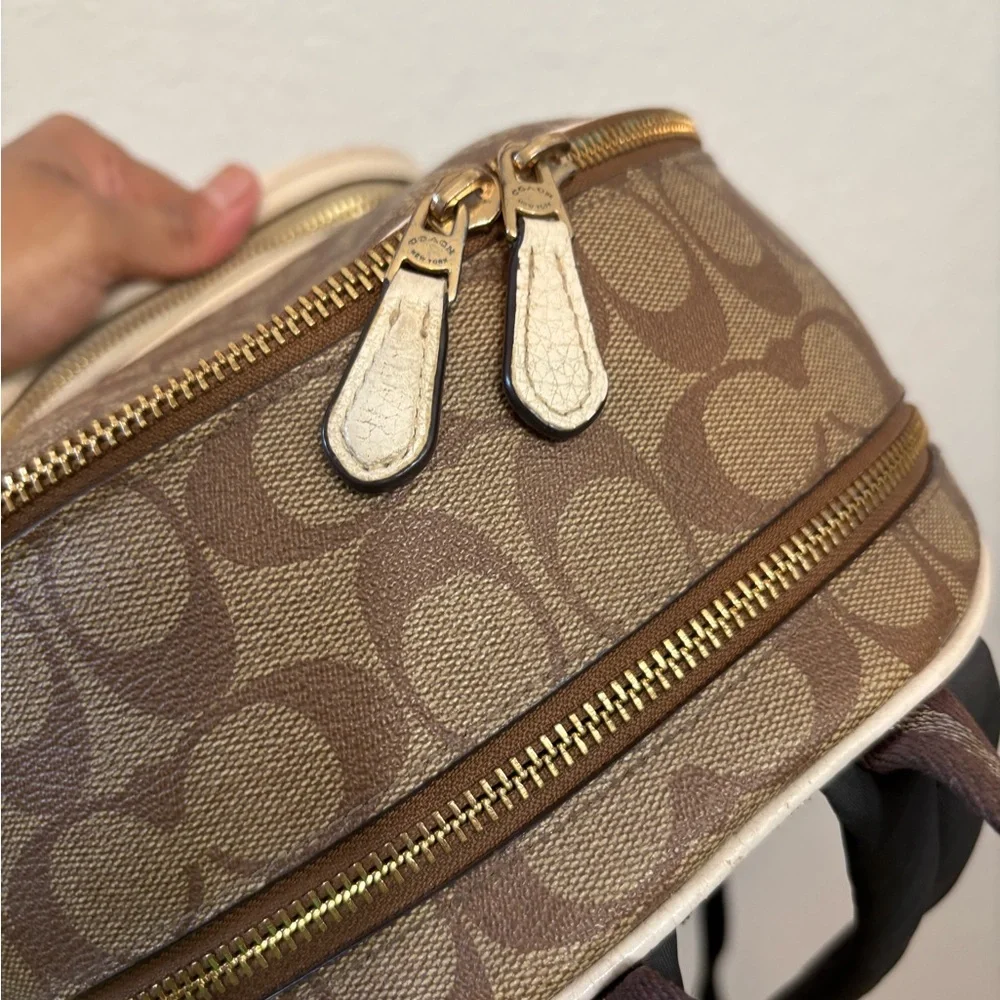 Coach Brown and Cream Backpack - Picture 7 of 16